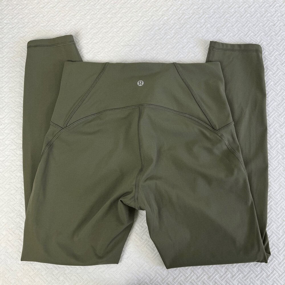 Lululemon Women’s Size 8 Olive Green High Rise Nulu Athleisure Leggings Ankle